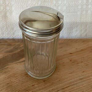 Classic American Diner-Style Ribbed Glass Sugar Dispenser